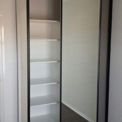 2 Door Black Frame Robe